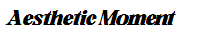 Aesthetic Moment